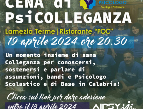 Cena di PsiColleganza | Lamezia Terme 19 aprile 2024