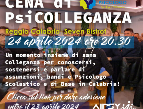 Cena di PsiColleganza | Reggio Calabria 24 aprile 2024