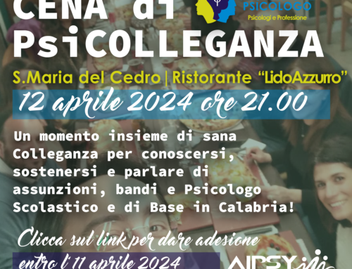 Cena di PsiColleganza | S. Maria del Cedro 12 aprile 2024